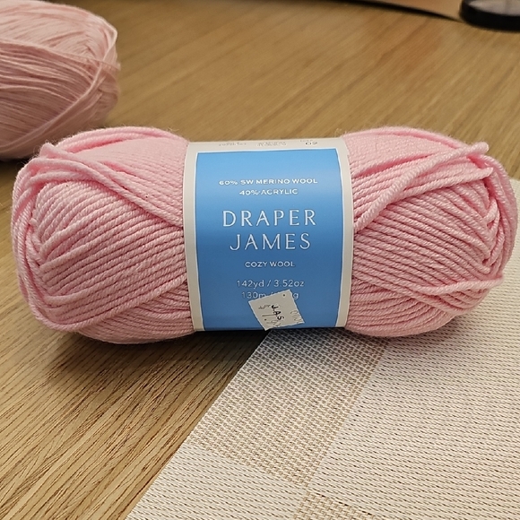 9 Skein Bundle Draper James Soft Pink Cozy Wool Yarn
